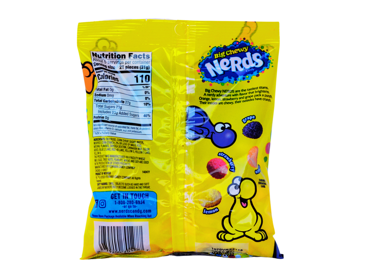 Nerds Big Chewy, Mixed Fruit-Flavored Candy, 10 oz Bag